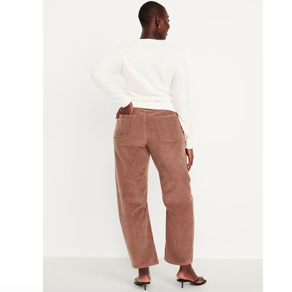 High-Waisted Barrel Ankle Corduroy Pants - Picture 5 of 5